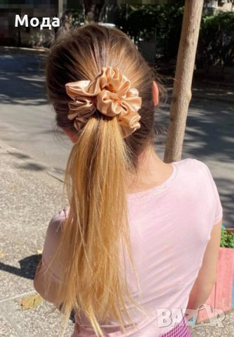 Скрънчи, Ластик за коса. Скрънчи от сатен цвят по избор #Скрънчи, снимка 3 - Аксесоари за коса - 30200157