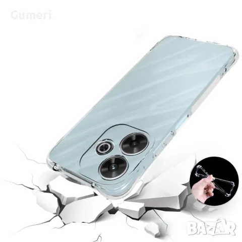Xiaomi Redmi 13 Силиконов Прозрачен Гръб Със Защита За Камерата, снимка 2 - Калъфи, кейсове - 47642840