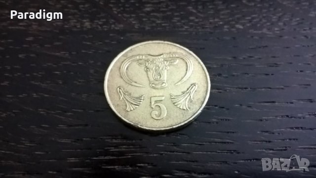 Монета - Кипър - 5 цента | 1983г.