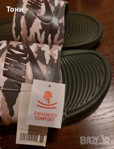 NIKE Оригинал Нови Мъжки Кожени Чехли 52, снимка 9 - Мъжки чехли - 56273901