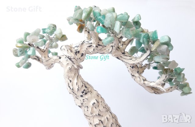 Дръвче Амазонит, Подарък Коледа, Подарък за 18 Рожден ден, 30 Годишнина, Подарък Приятели, снимка 4 - Декорация за дома - 32985239