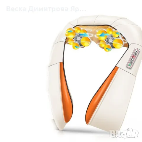 Шиацу 4D масажор за врат, гръб, плешки и рамене с функция затопляне , снимка 12 - Масажори - 49801252