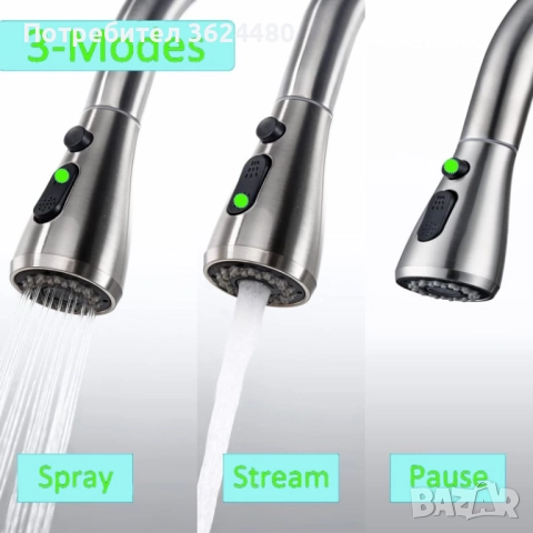 Кухненски аератор 3 в 1   4438, снимка 3 - Аксесоари за кухня - 52554708