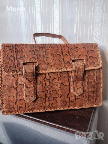 чанта 100 %ЕСТЕСТВЕНА ЗМИЙСКА КОЖА 