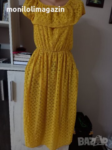 Нова рокля може да се носи и с паднало рамо, размер Л, но става и за ХЛ