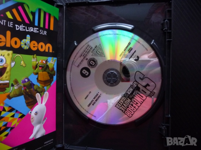 Спондж Боб Квадратни гащи DVD филм Антонио Бандерас детски забавен смешен Патрик Планктон Сепия Рак , снимка 2 - Комедии - 52350459