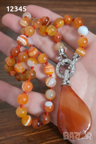 Мнооого гиздав стар гердан естествен карнеол