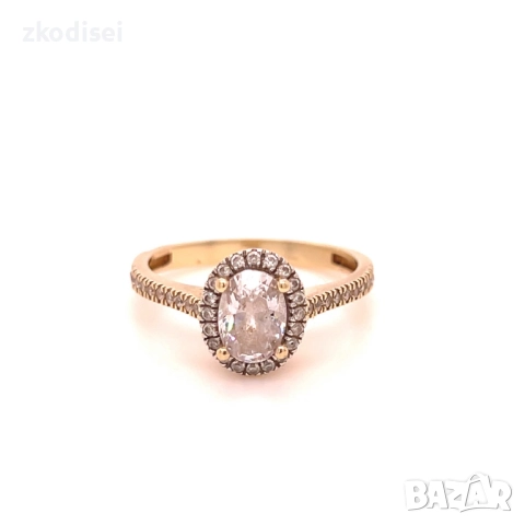 Златен дамски пръстен 2,23гр. размер:51 14кр. проба:585 модел:35627-1