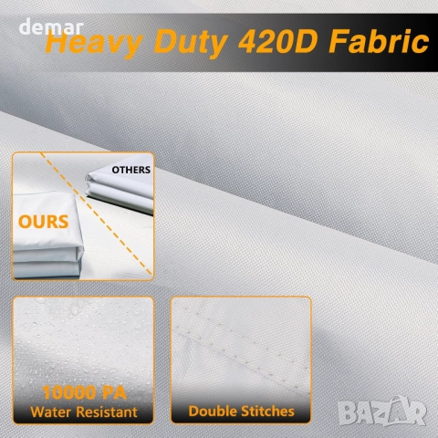 EVRBUL 2 бр. 213Д x 81Ш x 81В см здрави 420D водоустойчиви калъфи за шезлонги, снимка 3 - Градински мебели, декорация  - 51931697