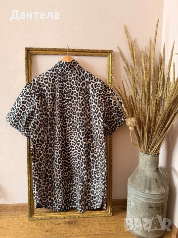 H&M Нова рокля тип риза леопардов принт, снимка 9 - Рокли - 54256493