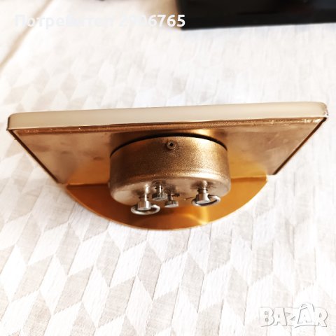 Часовник будилник златна Слава работещ, снимка 6 - Антикварни и старинни предмети - 44323029