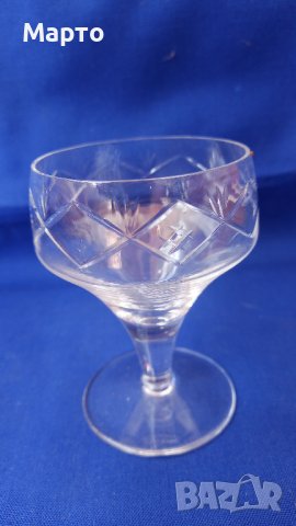 Кристални чаши за концентрат, столче, ръчна гравюра - 6 бр, снимка 4 - Чаши - 42234691