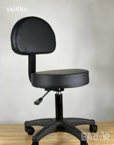 Козметична табуретка с облегалка