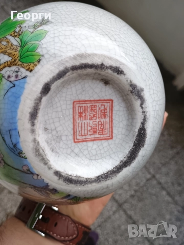 Красива керамична ваза-7, снимка 7 - Антикварни и старинни предмети - 52581624