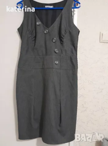 Стилен сив сукман №42, снимка 3 - Рокли - 48351561