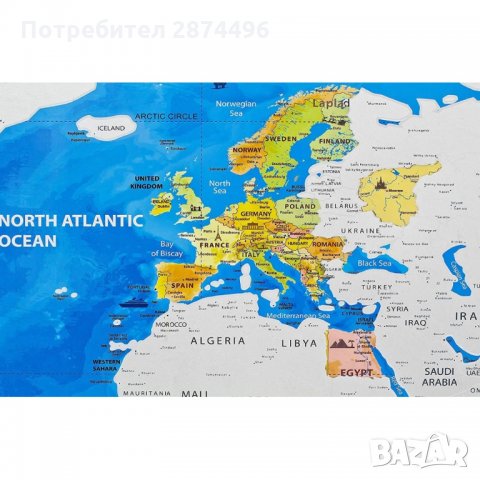 2031 Скреч карта на света OCEAN, снимка 7 - Други стоки за дома - 34987777