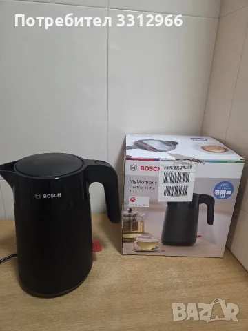 Електрическата кана за вода Bosch MyMoment TWK2M163 (1,7 литра, 2400 W) в черен цвят 