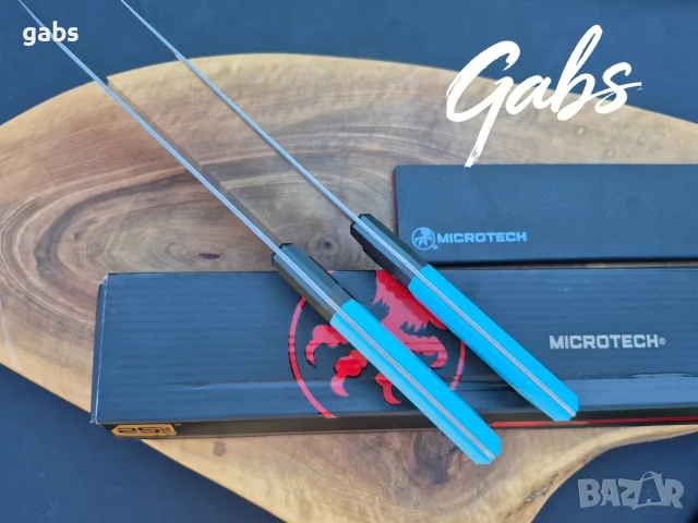 Нож с фиксирано острие Microtech Santoku 3100B/3200B ,Bohler M390 фултанг, снимка 10 - Ножове - 56209525