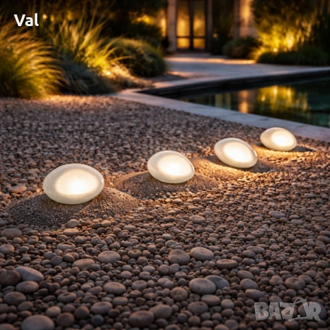 Led соларна лампа Stone - красив дизайн и естествен вид, снимка 3 - Соларни лампи - 53916318