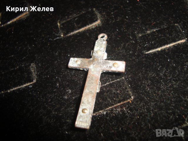 СТАРО МЕТАЛНО РАЗПЯТИЕ КРЪСТЧЕ 20956, снимка 5 - Колиета, медальони, синджири - 32101876