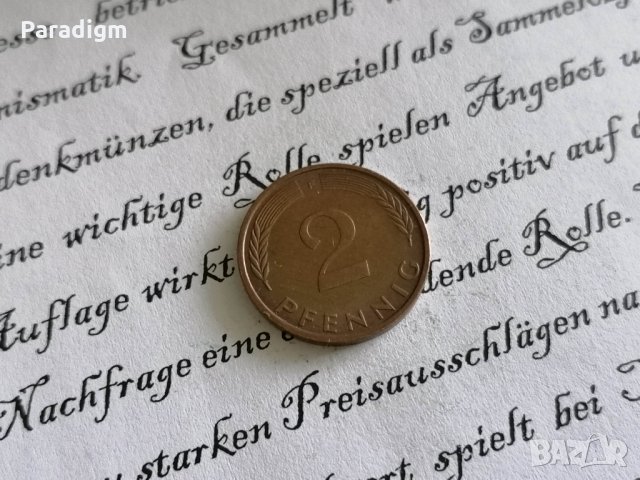 Монета - Германия - 2 пфенига | 1971г.; серия F, снимка 1 - Нумизматика и бонистика - 29161118