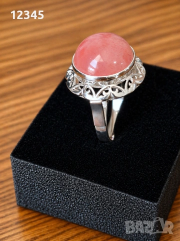 Великолепен стар сребърен пръстен с ахат, снимка 5 - Пръстени - 54302292