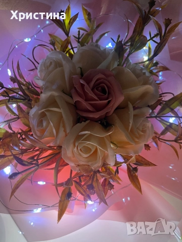 Букети от вечни рози, снимка 2 - Ръчно изработени сувенири - 52499598