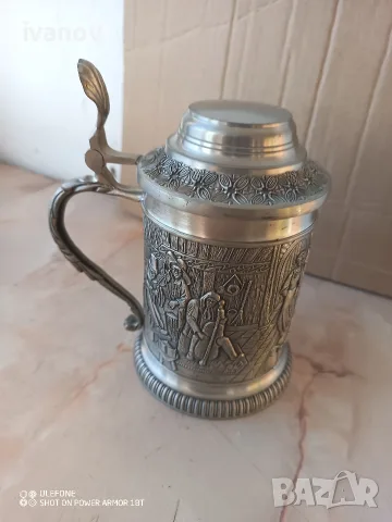 Метална  халба с фигури , снимка 6 - Антикварни и старинни предмети - 56064214