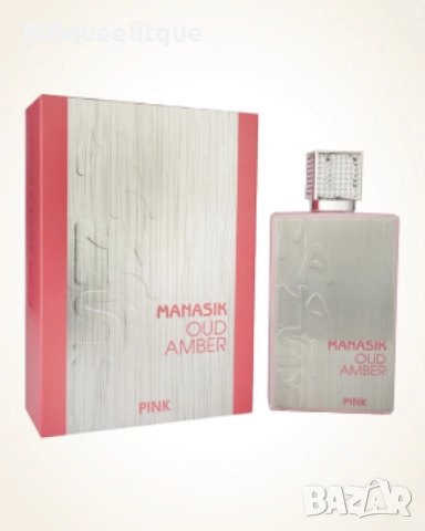 Дамски арабски парфюм PINK Manasik Oud Amber 100мл, снимка 6 - Унисекс парфюми - 52335849