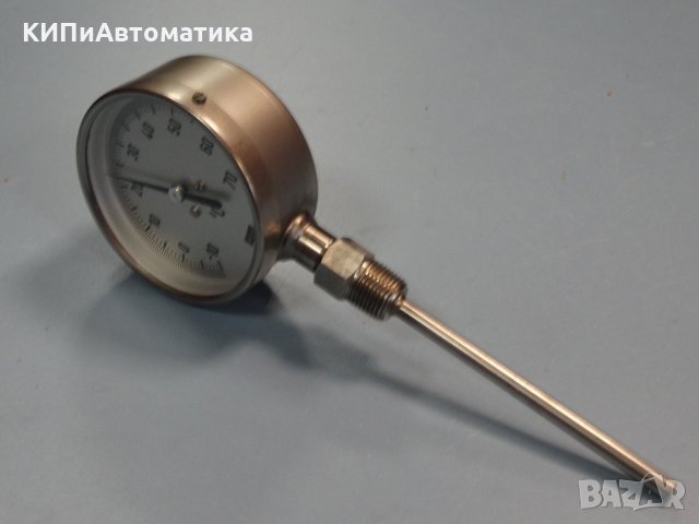 биметален термометър Wika ф100mm, -10+70°C, L-130mm, снимка 3 - Резервни части за машини - 34452411
