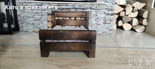 Дървено легло за коте и куче Легло от дърво за кучета и котки, снимка 5 - Други стоки за животни - 39525006