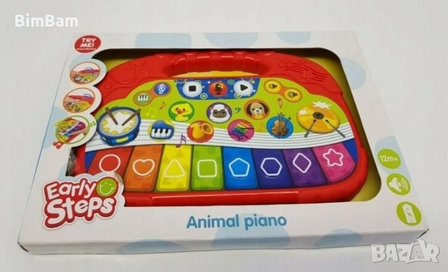 Промоция -48% !!! Пиано с животни / Animal piano - Early Steps, снимка 3 - Музикални играчки - 39059501