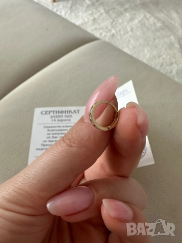 Златни обеци, снимка 4 - Обеци - 52107517