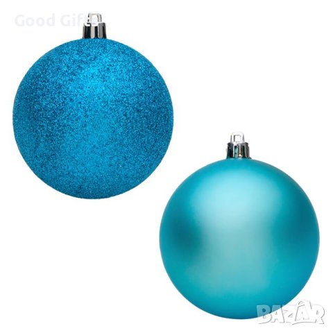 12 броя Комплект Сини коледни топки, 8см, снимка 2 - Други стоки за дома - 42686203