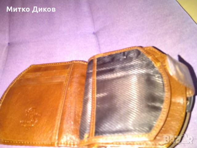 Портфейл Арт №9 естествена кожа 100х100мм цип и за стотинки, снимка 5 - Портфейли, портмонета - 32149949