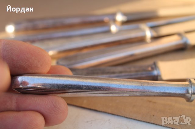 6 броя посребрени ножове , снимка 6 - Други ценни предмети - 44420853