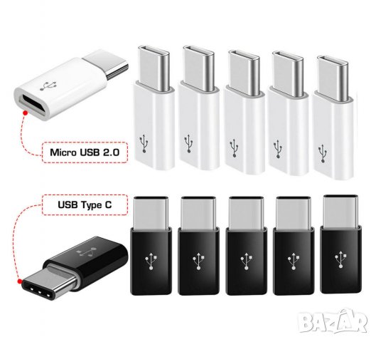 Преходник micro USB към USB Type-C кабел зарядно телефон, снимка 7 - Други - 26396968