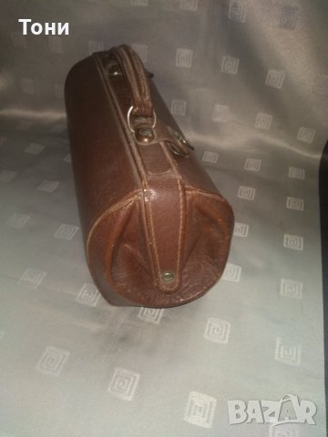 Антична кафява кожена лекарска чанта от период 1950 г , снимка 11 - Антикварни и старинни предмети - 31144273