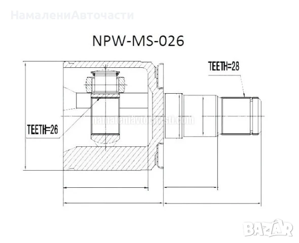 Вътрешно каре MB886681 NPWMS026 Mitsubishi предно ляво, снимка 2 - Части - 51091743