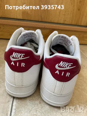 Nike Air Force 1 бял+червен , снимка 2 - Маратонки - 49284717