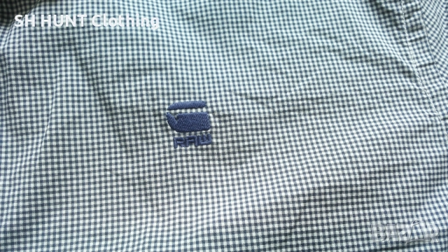 G-Star COMFORT SP BAKERO CHECK Shirt размер M / L мъжка еластична риза 9-63, снимка 6 - Ризи - 52159865