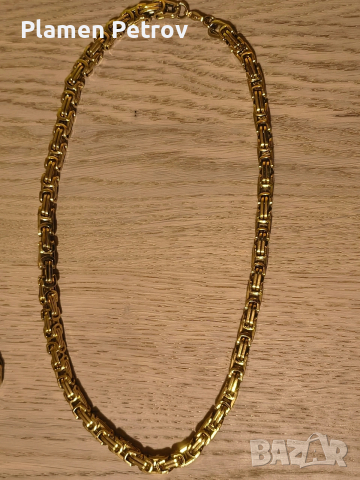 Ланец и гривна кралска плетка , снимка 3 - Бижутерийни комплекти - 53950257