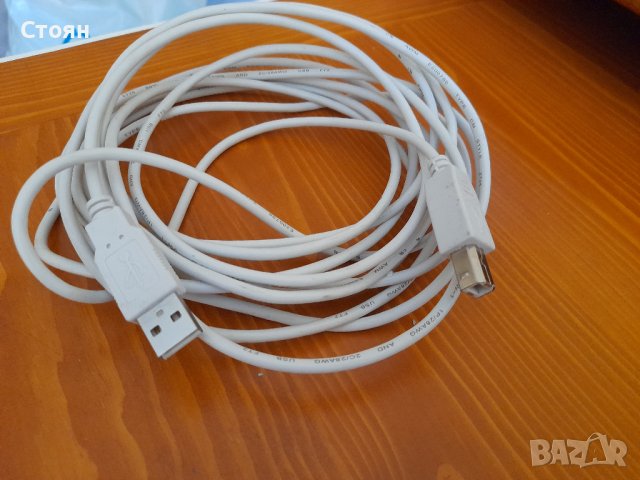 Кабел за принтер USB A - USB B, снимка 1 - Принтери, копири, скенери - 40402753