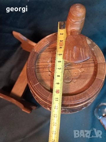 малко буре с дърворезба 30/5, снимка 7 - Декорация за дома - 52745718