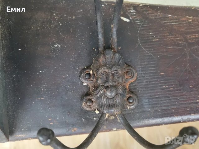 Антикварна закачалка с огледало Царство България , снимка 5 - Колекции - 50054157