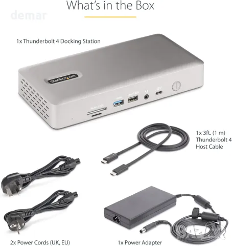 StarTech.com Thunderbolt 4 Мултидисплейна докинг станция,2x HDMI/2x DP, снимка 9 - Кабели и адаптери - 47372670