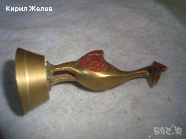 КРАСИВА СТАРА БРОНЗОВА ФИГУРКА - ПТИЦА МАЙСТОРСКА ИЗРАБОТКА СТАТУЕТКА 25134, снимка 8 - Колекции - 38108251