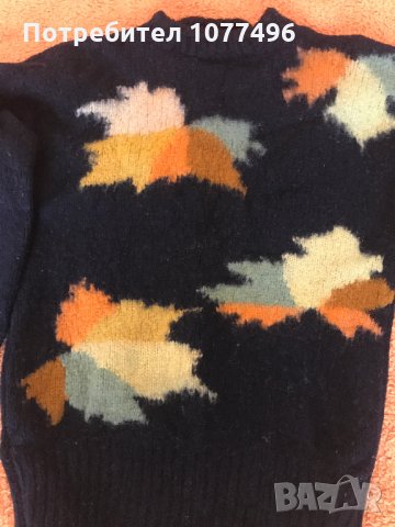 Вълнен Дамски Пуловер с есенни листа Вълнен пуловер, снимка 6 - Блузи с дълъг ръкав и пуловери - 31310244