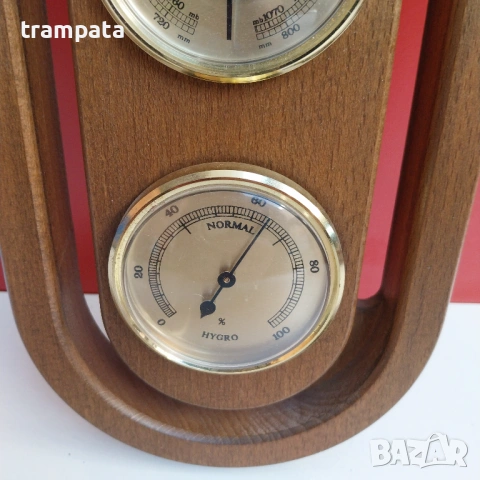 НАЙ ДОБРАТА ОФЕРТА Немски барометър термометър влагомер, снимка 4 - Антикварни и старинни предмети - 53143482