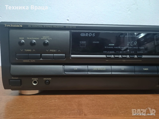 Стерео усилвател с вграден тунер Technics SA-EX100 с активно охлаждане. Изпращам видео. , снимка 4 - Ресийвъри, усилватели, смесителни пултове - 54211503